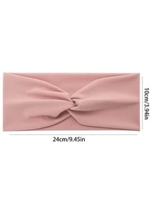 Breathable Pink Polyester Sports Headband - Pink - View 2