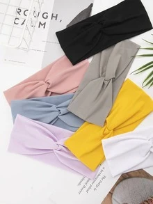 Breathable Pink Polyester Sports Headband - Pink - View 3