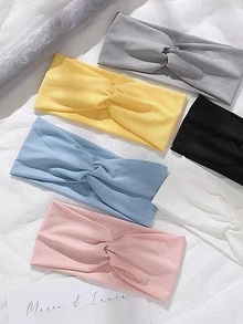 Breathable Pink Polyester Sports Headband - Pink - View 6