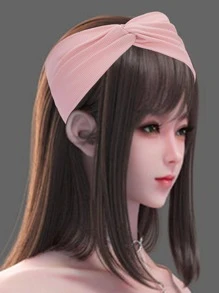 Breathable Pink Polyester Sports Headband - Pink - View 8