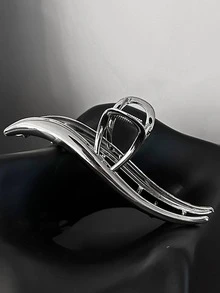 1入組女性波浪狀的造型時尚髮爪適用於日常