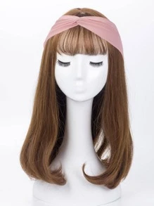 Breathable Pink Polyester Sports Headband - Pink - View 9