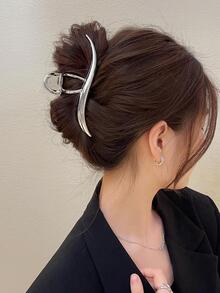 1入組女性波浪狀的造型時尚髮爪適用於日常