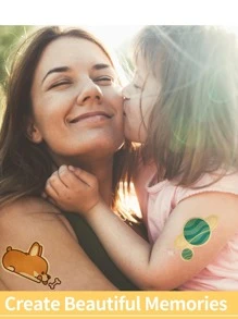 Gold Printable Temporary Tattoo Transfer Paper for Inkjet & Laser Printer (A+B per Set, 10 Sets, A4 size) DIY Personalized Waterproof Temporary Tattoos for Skin - Gold - View 2