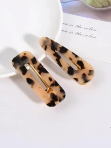 2 件装豹纹鳄鱼发夹 - 彩色 - 查看 2