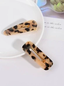 2 件装豹纹鳄鱼发夹 - 彩色 - 查看 5