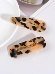 2 件装豹纹鳄鱼发夹 - 彩色 - 查看 6