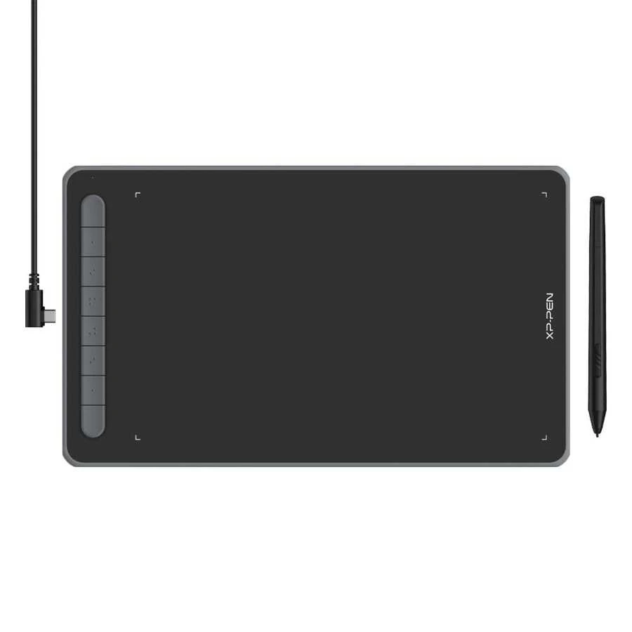 Deco L Drawing Tablet 10x6 Inch Computer Graphic Tablet With Updated Battery-Free X3 Digital Stylus And 8 Shortcuts Compatible With Chrome, Windows 11, Linux, MacOS, And Android