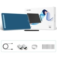 Deco L Drawing Tablet 10x6 Inch Computer Graphic Tablet With Updated Battery-Free X3 Digital Stylus And 8 Shortcuts Compatible With Chrome, Windows 11, Linux, MacOS, And Android - 藍色 - 查看 7