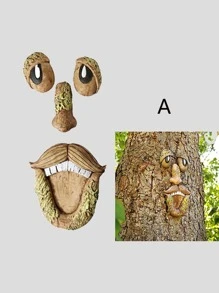 QYeah 1 Cái Mặt Ngộ Nghĩnh Trang Trí Cọc Sân Vườn, Nhựa Trang Trí Nhà Cửa Cho Trang Trí Nhà - Nhiều màu - Xem 4