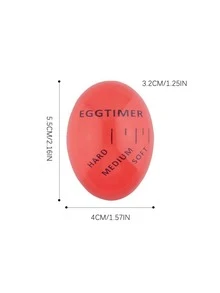 1 pieza Temporizador de huevo creativo huevo rojo ABS para cocina - Rojo - Ver 5
