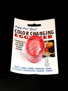 1 pieza Temporizador de huevo creativo huevo rojo ABS para cocina - Rojo - Ver 4