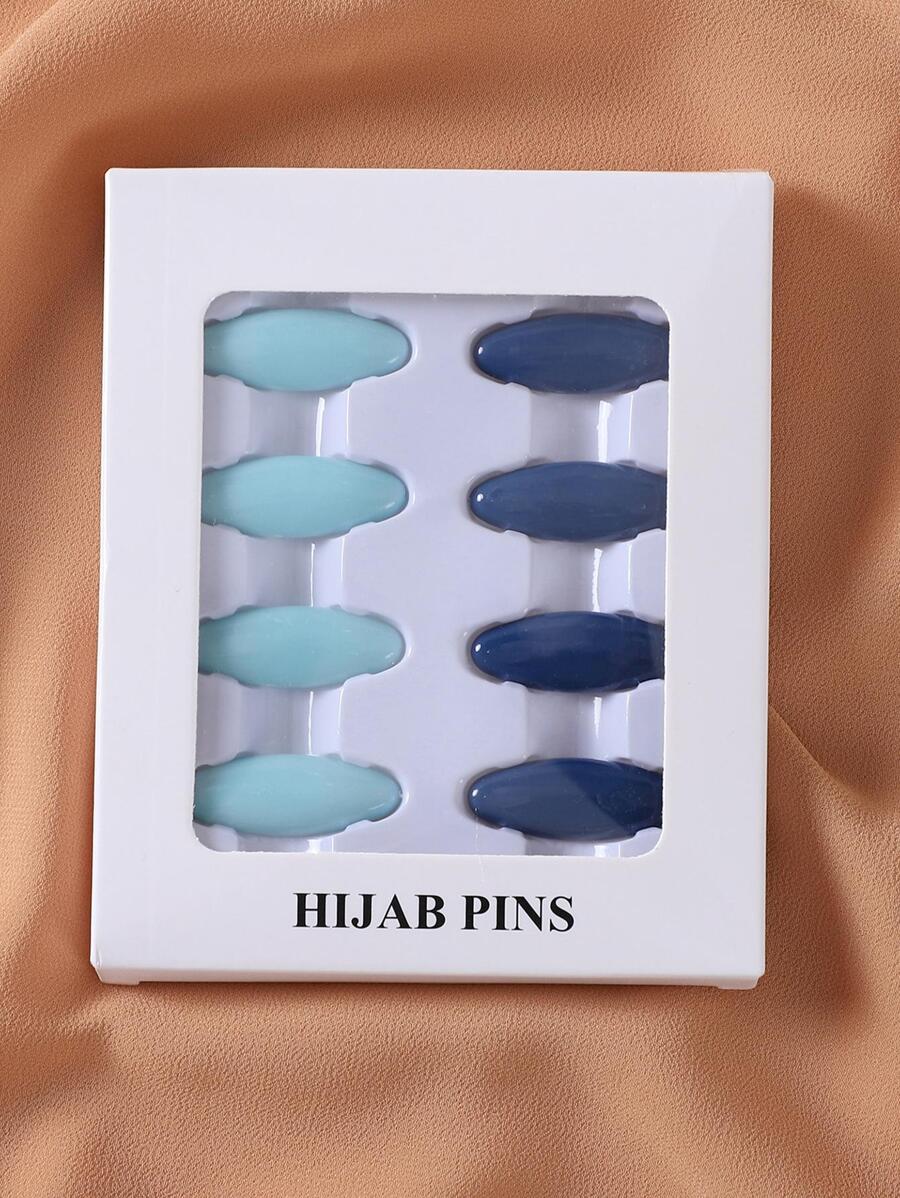 8pcs Headscarf Safety Pin Set - Blue - View 1