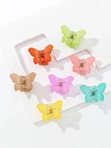7入組女士蝴蝶設計時尚髮爪適用於頭髮裝飾用品
