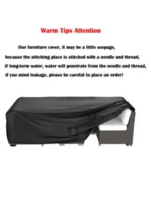 1件装黑色户外花园家具防水罩，适用于沙发、桌子和椅子，防尘厨房防水罩，适用于学校、办公室、家庭、旅行、包袋、收纳、储物厨房装饰 - 黑色 - 查看 8