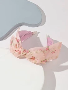 Diadema con estampado floral con diseño de lazo - Multicolor - Ver 2
