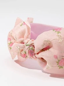 Diadema con estampado floral con diseño de lazo - Multicolor - Ver 3