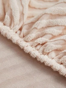 1pc Geometric Detail Sofa Towel, Modern Polyester Towel Cover For Home - Beige - View 7