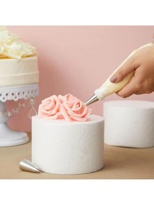 Bright Creations 2 Pack Foam Cake Dummies for Faux Wedding Cake, 6x4 Inch Dummy Rounds - 白色 - 查看 1