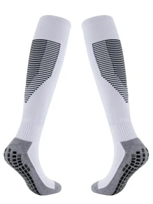 1 đôi Vớ bóng đá cao đến đầu gối chống trượt sọc dành cho hoạt động ngoài trời - Nhiều màu - Xem 4