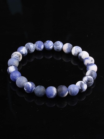 1入組波希米亞極簡石頭串珠手環適合男士適用於禮品日常裝飾