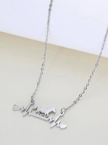 Nam 1 Miếng Đúng mốt Thép không gỉ Ngựa & Nhịp tim Dây chuyền với sức hấp dẫn Đối với phụ nữ Đối với Qủa tặng , Đối với Đồ trang sức Qủa tặng Và Buổi tiệc - Bạc - Xem 6