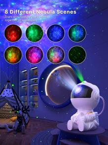 Proyector de estrellas de astronauta para niños, lámpara de proyector de cielo estrellado y galaxia para decoración de dormitorio, luz nocturna, decoración del hogar, regalos para niños, 2023 - Blanco - Ver 3