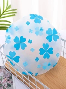 QINGMYU 4 chiếc mũ tắm in hình cỏ bốn lá và nơ trang trí phòng tắm gia đình - Nhiều màu - Xem 3