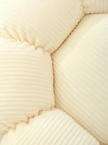 1pc Solid Decorative Pillow, Modernist Polyester Flower Shaped Throw Pillow For Home - Beige - View 3