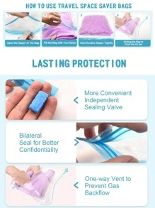 12pcs Clear Travel Vacuum Bag - Clear - View 6