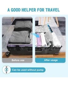 12pcs Clear Travel Vacuum Bag - Clear - View 3