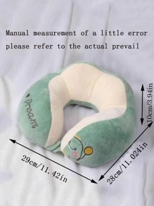 1pc Random Color U-Shaped Neck Pillow For Sleeping And Airplane Travel Neck Protection