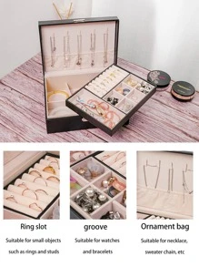 hộp đựng đồ trang sức nhiều lưới - màu đen - Xem 4