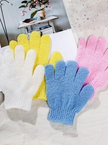 1 chiếc Găng tay tẩy tế bào chết khi tắm màu trơn - Màu xanh lam - Xem 7