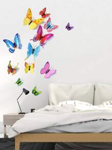 12pcs 3D Butterfly Sticker - Multicolor - View 4