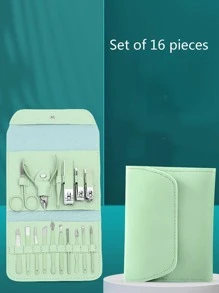 4pcs/8pcs/12pcs/16pcs A Set Stainless Steel Nail Clippers Set, Classic Nail Clippers For Home,Bag,Organizer,Storage - Green - View 3