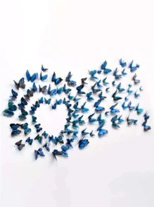 12 piezas/set PVC con mariposa moderno 3d Etiqueta engomada creativa demariposa dedecoración dehabitación para casa