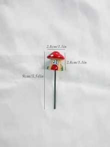 1 pieza Objeto decorativo en forma de seta - Rojo - Ver 5