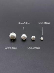 4/6/8/10mm Coffee Acrylic Round Beads For Jewelry Making Mobile Phone Chain DIY Fashion Bracelet Necklace Decoration Accessories - Coffee Brown - View 2