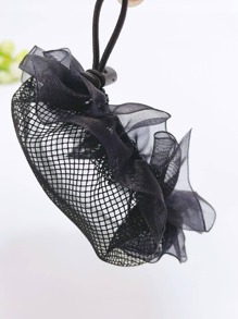 2pcs/Set Ballet Dance Hair Nets For Girls, Hair Accessories For School Performances, Buns - Black - View 7
