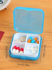 1pc Plastic Storage Box, Minimalist Portable Medicine Storage Box For Home - Blue - View 7
