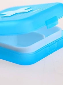 1pc Plastic Storage Box, Minimalist Portable Medicine Storage Box For Home - Blue - View 6