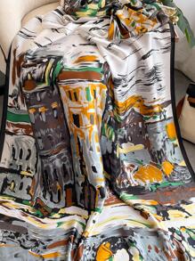 Khăn quàng in phong cảnh - Nhiều màu - Xem 3