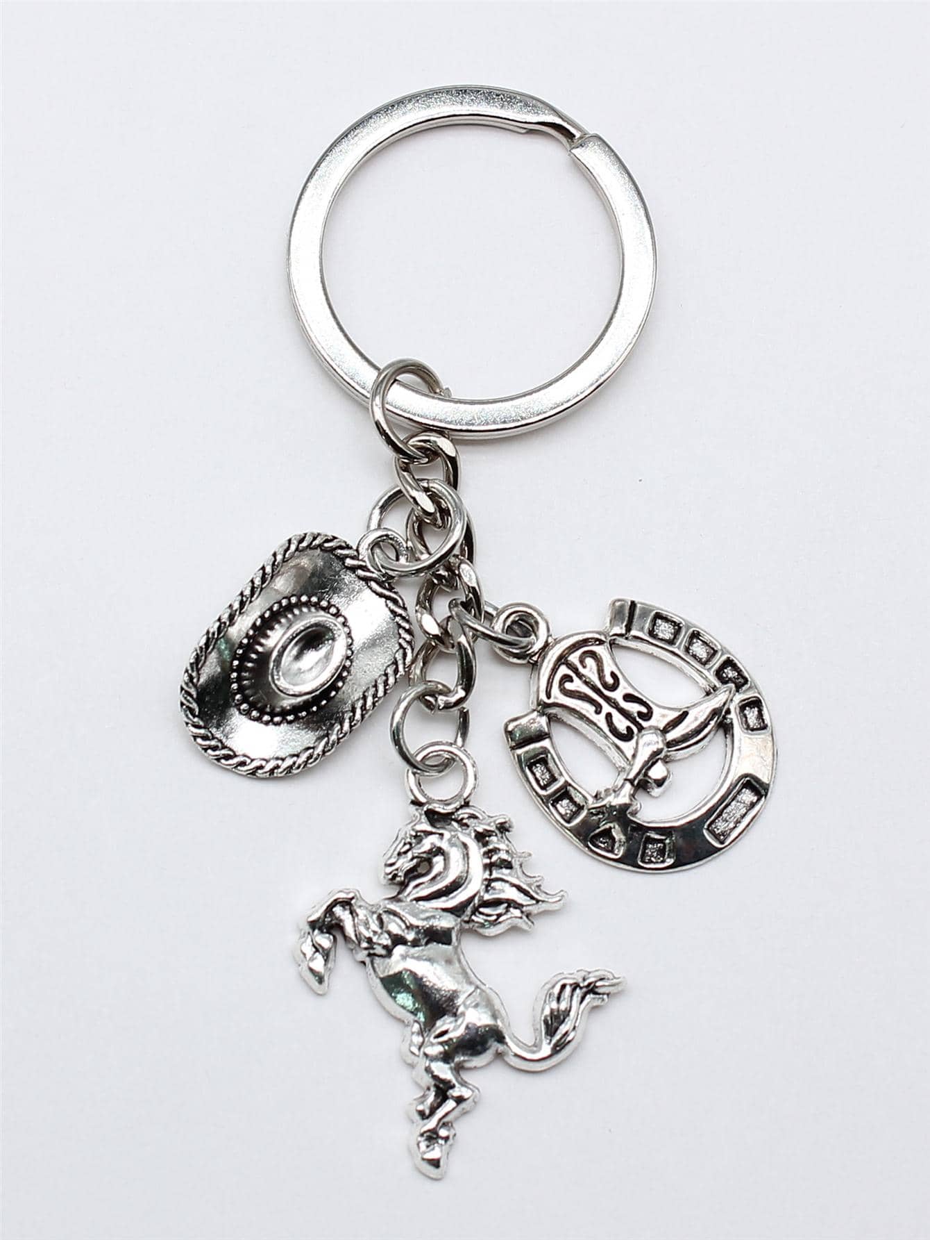 Men Hat & Horse Charm Keychain | SHEIN UK