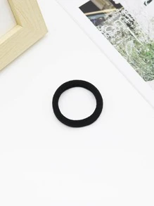 300入組女士素色休閒髮圈適用於頭髮裝飾用品 - 黑色 - 查看 3