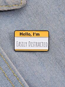 1pc Fashion Zinc Alloy Letter Graphic Decor Brooch For Women For Daily Decoration - Multicolor - View 1