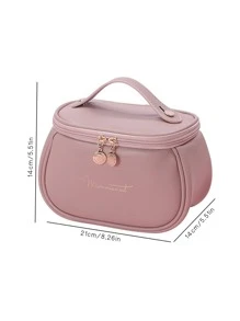 字母圖案化妝包 - 粉色 - 查看 5