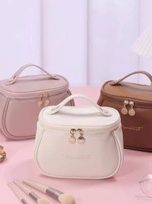 字母圖案化妝包 - 粉色 - 查看 3