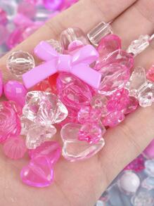 20g Heart Shaped DIY Bead Valentines - Hot Pink - View 2