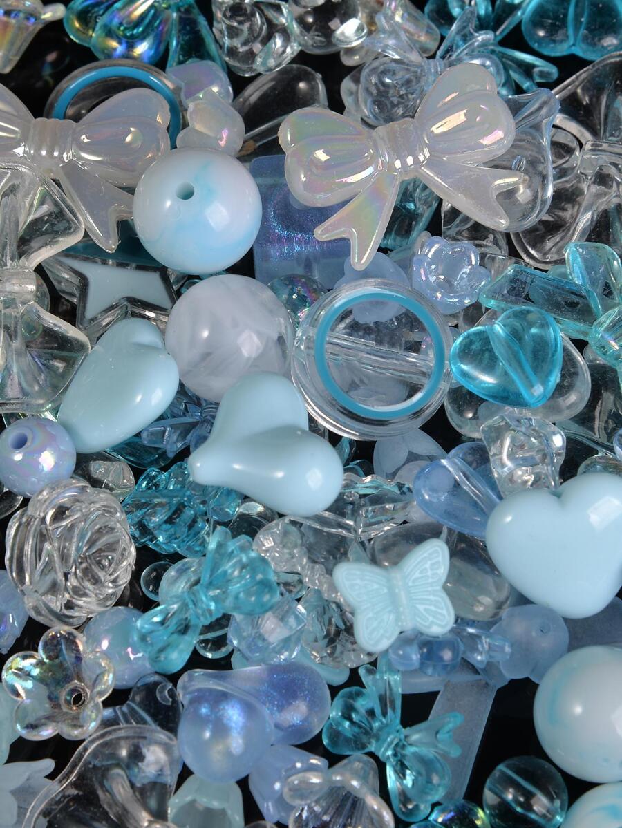 20pcs/Set Heart Shaped DIY Bead Valentines - Blue - View 1